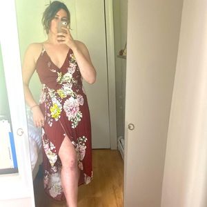 ASTR The Label Lucia Dress in Rust Floral